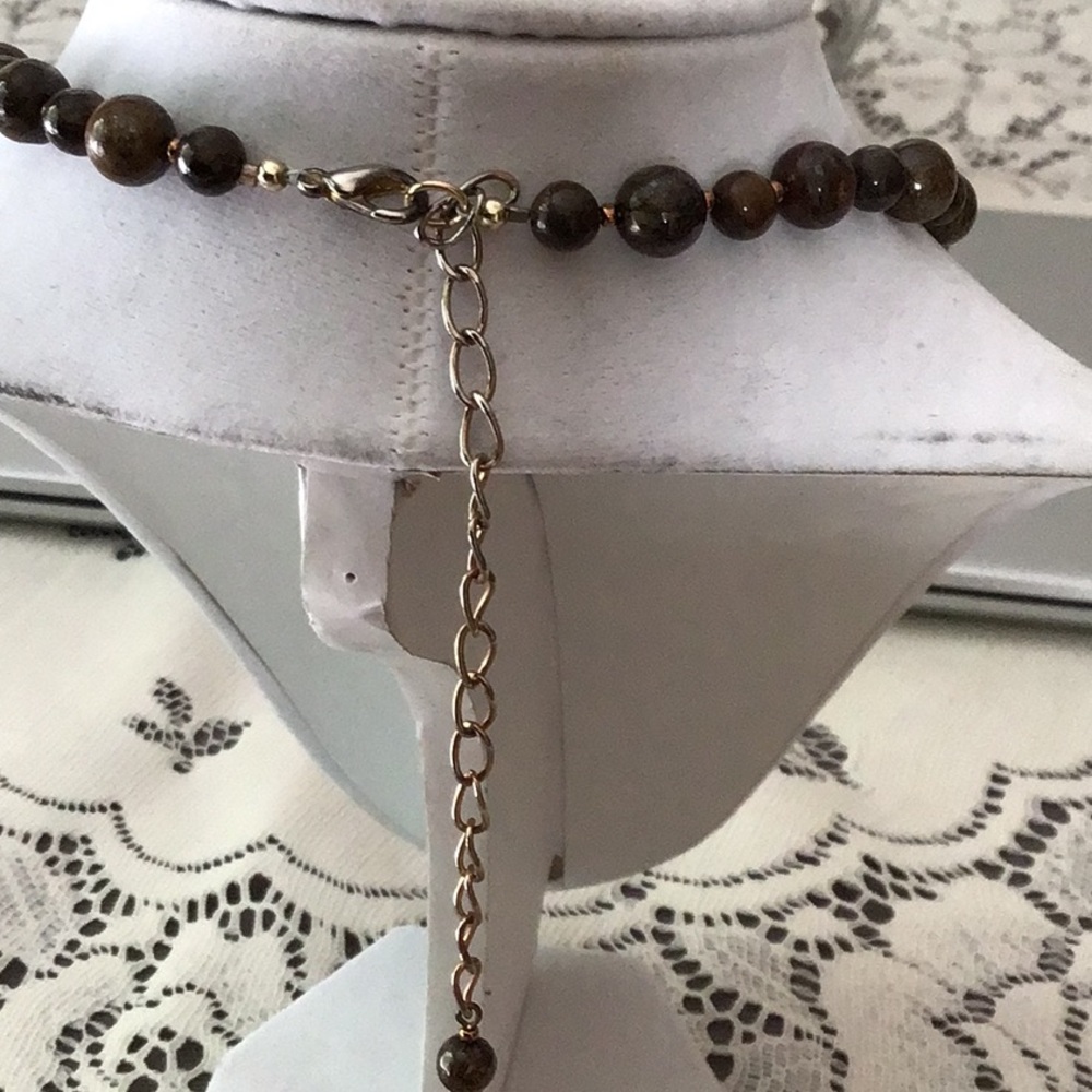 Handmade Natural Turritella/fossil Necklace with Donut Pendant. 18”
2” pendant - Picture 4 of 7